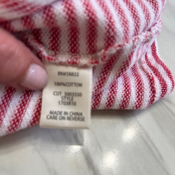 Max Studio Red and White Striped Casual Skirt Size Large - Picture 5 of 6